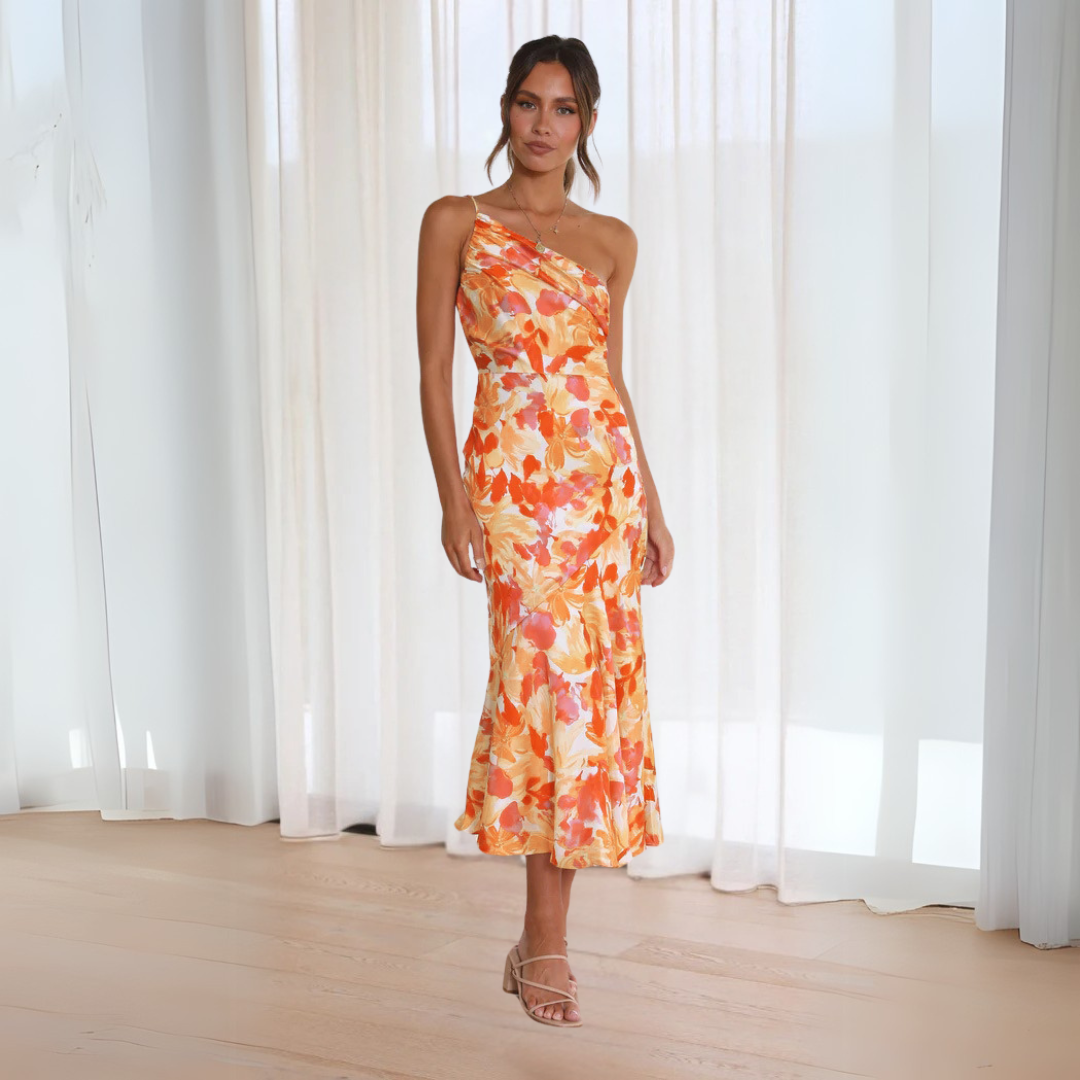 Nicoletta - Abito elegante con spalle scese
