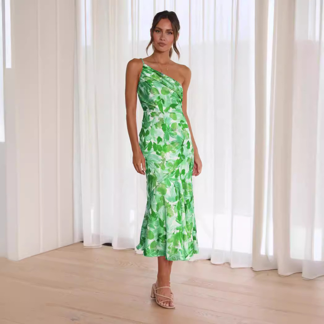 Nicoletta - Abito elegante con spalle scese