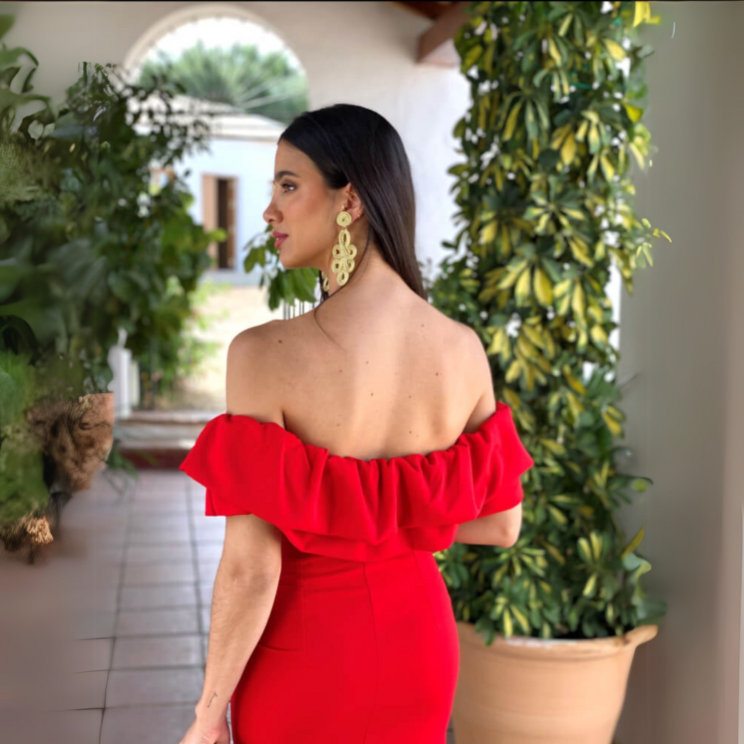 Michela - Abito elegante con spalle scoperte