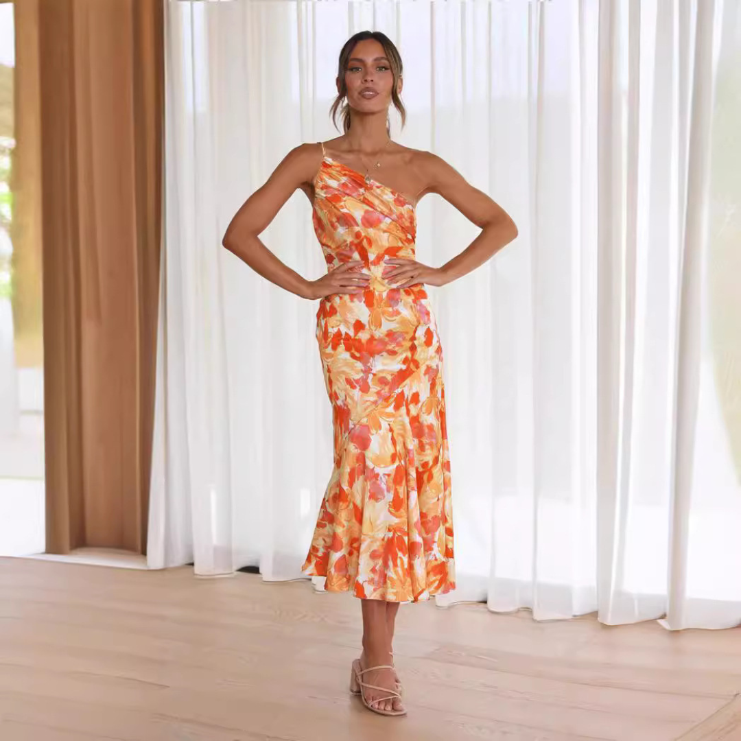 Nicoletta - Abito elegante con spalle scese