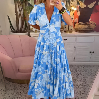 Lavinia - Abito lungo con stampa floreale