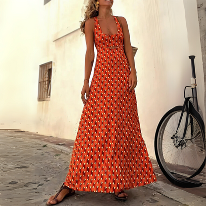 Eleonora - Abito sciolto in stile boho con stampa