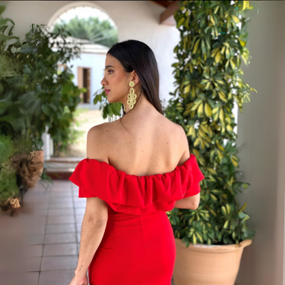 Michela - Abito elegante con spalle scoperte