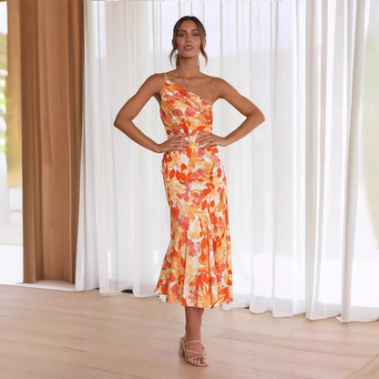 Nicoletta - Abito elegante con spalle scese